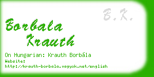 borbala krauth business card
