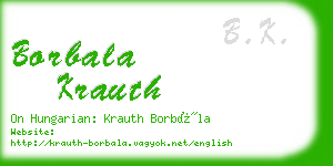 borbala krauth business card